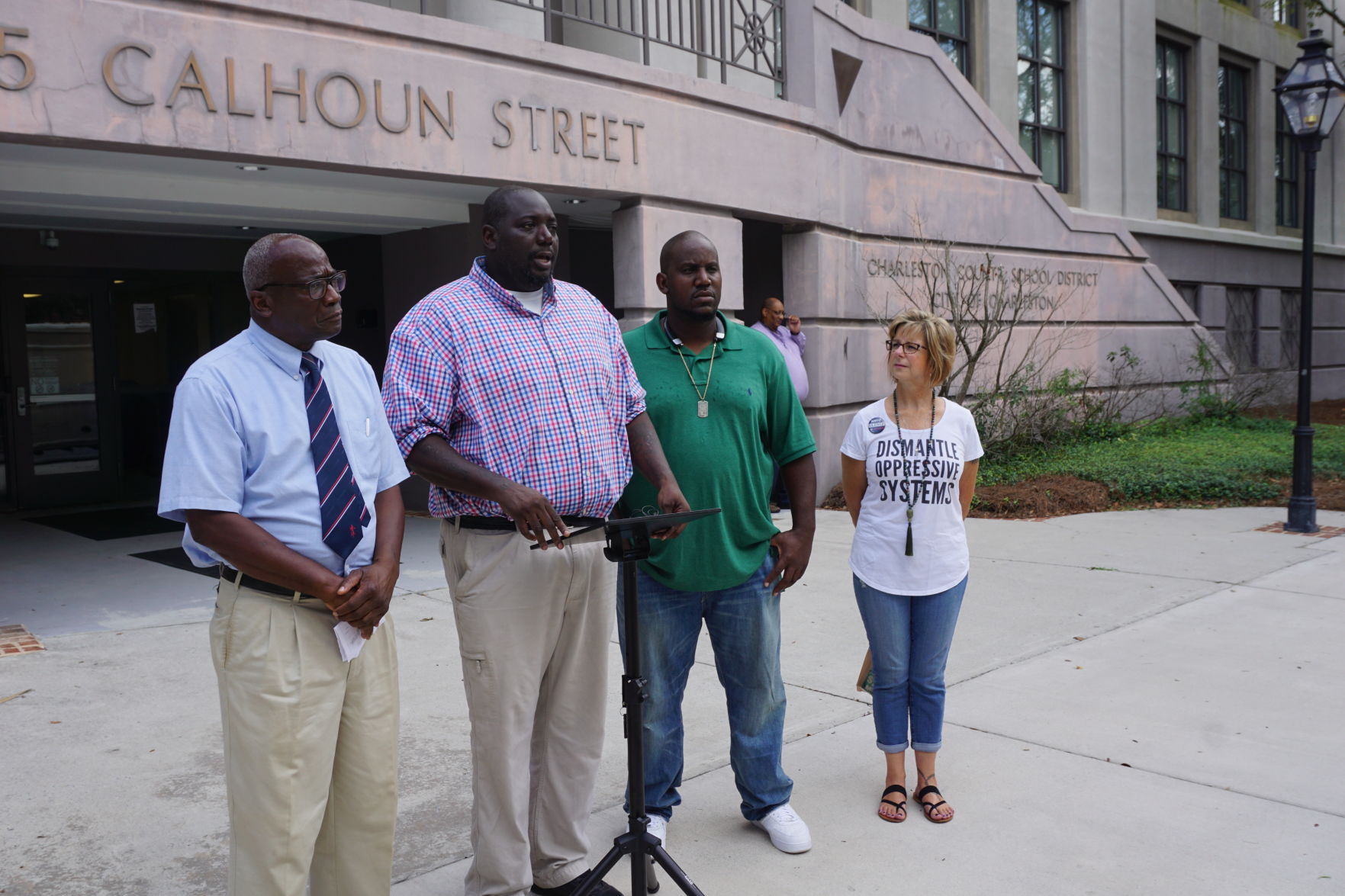 Protest at 75 Calhoun St. (copy)